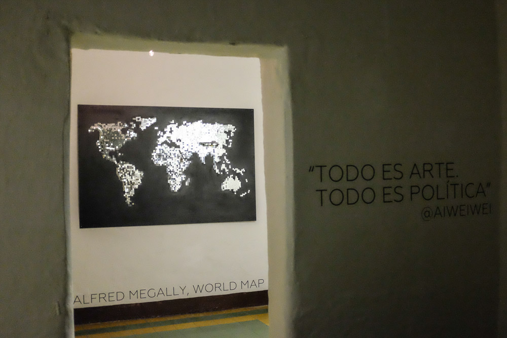 disco ball world map